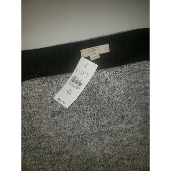 Loft Dressbarn Womens Skirt Wool, grey Sz 26 plus elástic waist MSPR $69.50 A - Picture 4 of 7